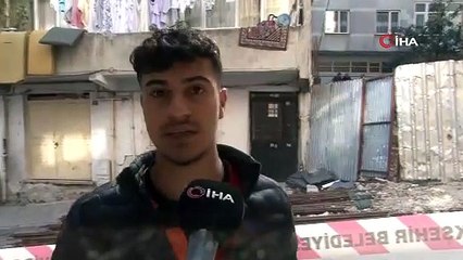 İstanbul'da zemini kayan apartman mühürlendi