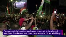 India fans celebrate 7 wicket win over Pakistan