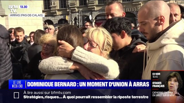 C'est important aujourd'hui de montrer qu'on est unis à Arras, le rassemblement en hommage à Dominique Bernard avait lieu ce dimanche