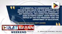 Ilang political party leaders sa Kamara, umalma sa pahayag ni dating Pangulong Duterte kaugnay sa confidential funds