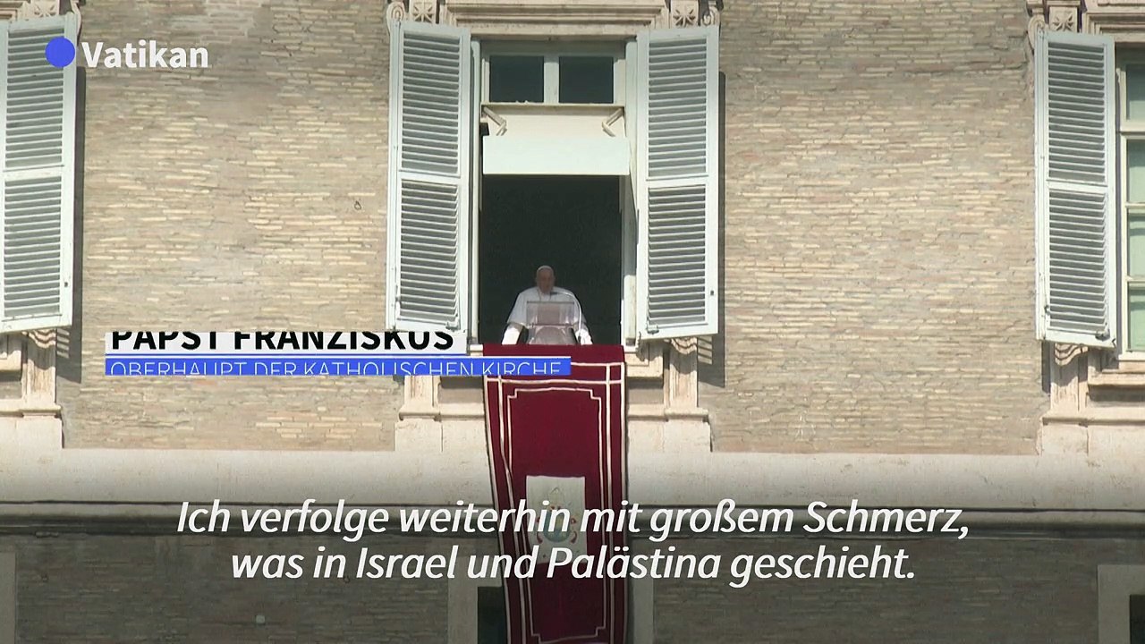 Papst fordert 'humanitäre Korridore' im Gazastreifen