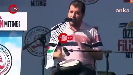 İstanbul'da düzenlenen Filistin mitinginde Hamas'a 'selam' gönderildi