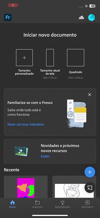 Desenhar Cartoon no Adobe Fresco iOS para iPhone Parte 1