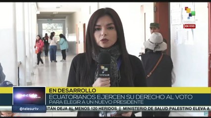 Avanza segunda jornada electoral en Ecuador