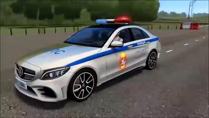 Pluto TV Well be right back (3) - City Car Driving 157  MercedesBenz C300 Police Car  WORKING FLASHLIGHTS  60 FPS 1080p_480p(Fast)