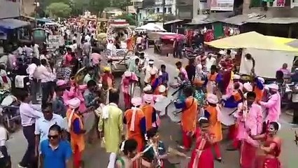 Grand procession taken out on the first day of Navratri