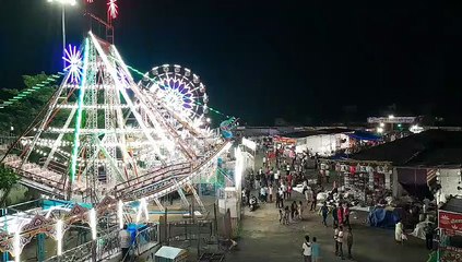 शहर के कॉलेज मैदान में दशहरा मेले का उद्घाटन