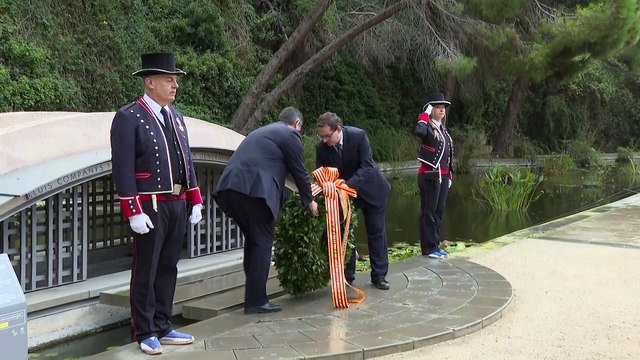 Aragonès, Borràs, Illa y Erra acuden al homenaje de Lluis Companys en Barcelona