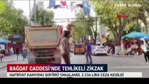 Kuralları hiçe saydı! Bağdat Caddesi'nde tehlikeli zikzak