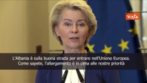 Von der Leyen: Albania sulla buona strada per ingresso nell'Ue