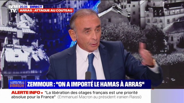Éric Zemmour, président de Reconquête , sur l'attaque à Arras: On a importé le Hamas à Arras