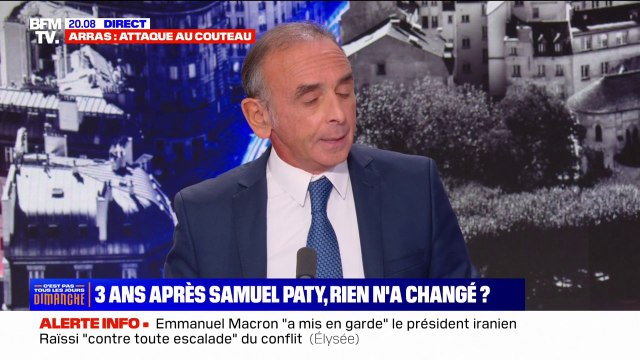 Éric Zemmour, président de Reconquête , sur l'attaque à Arras: Ce n'est pas l'école qui est attaquée (...) c'est la France qui est attaquée