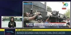 Ecuador: Candidata presidencial Luisa González ejerció el derecho al voto en Manabí