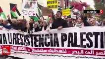 İspanya'da Filistin'e destek gösterisi düzenlendi