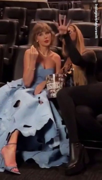 Taylor Swift and Beyonce pose together at 'Eras' film premiere