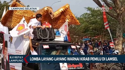 Lomba Layang-Layang Warnai Kirab Pemilu di Lampung Selatan