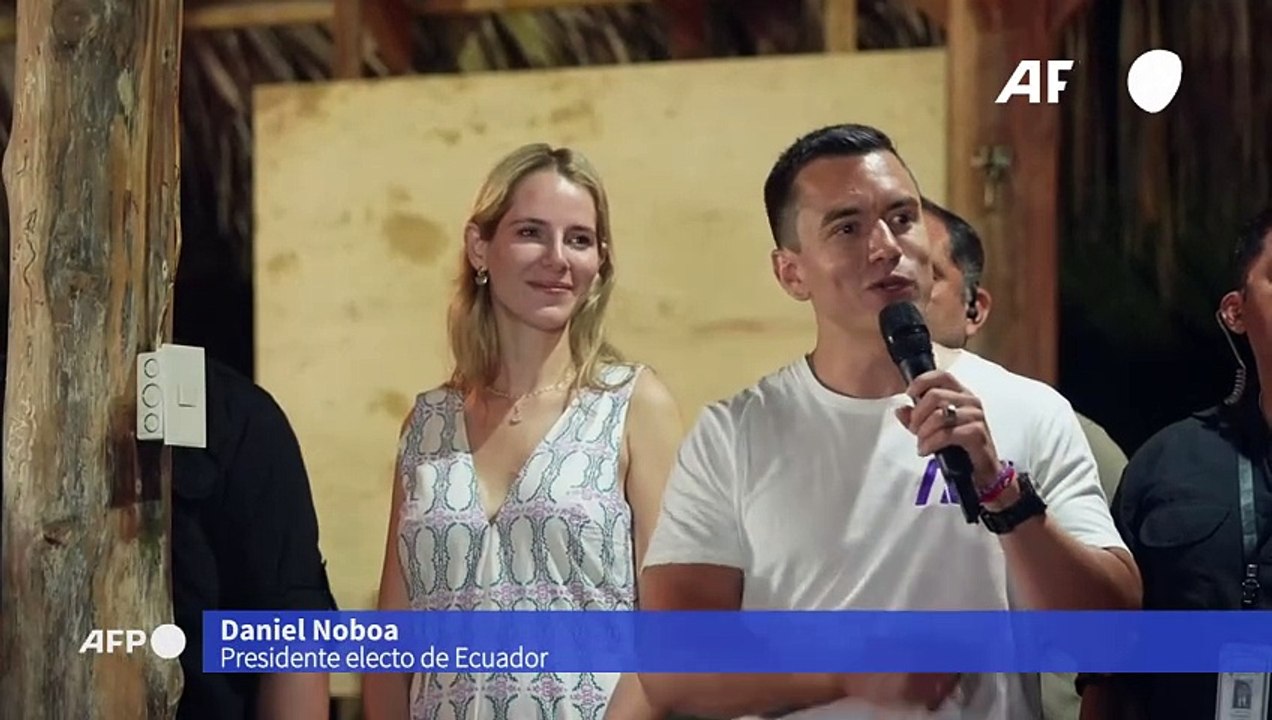 Presidente electo Daniel Noboa promete "reconstruir" un Ecuador golpeado por la violencia