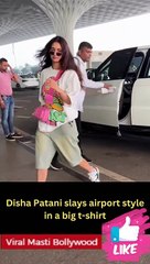 Disha Patani slays airport style in a big t-shirt