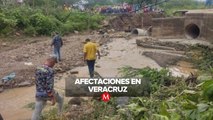 Fuertes lluvias por frente frío 6 afectan a municipios en Veracruz