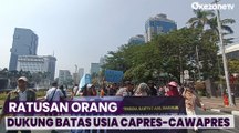 Dukung Batas Usia Capres-Cawapres di 35 Tahun, Ratusan Orang Banjiri Kawasan Patung Kuda