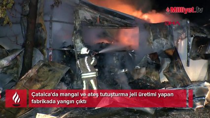 Çatalca'daki fabrika yangını kontrol altında