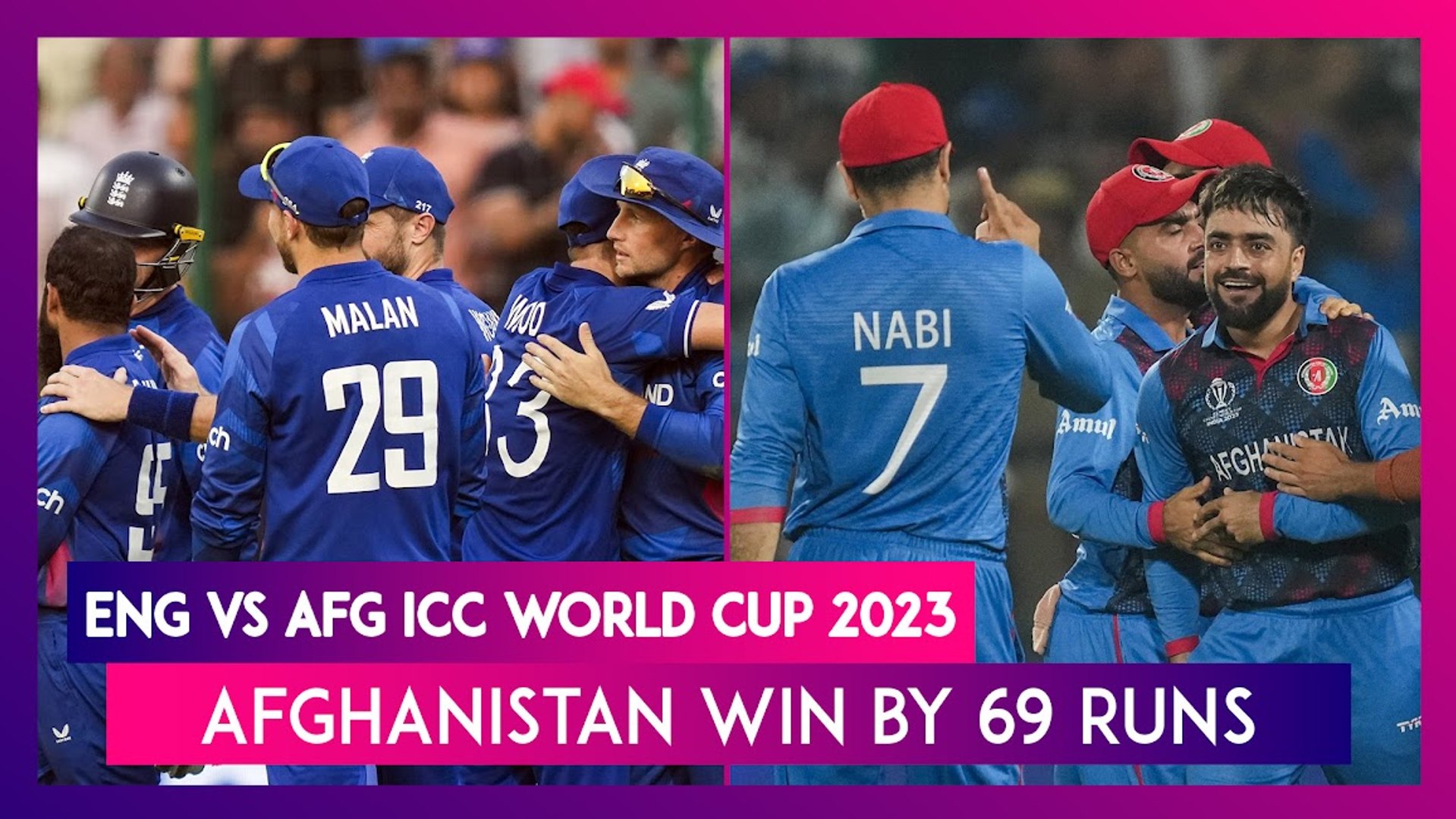 Afghanistan's Cricket Team Defeats England by 69 Runs in 2023