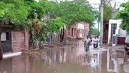 पचपदरा: झमाझम बारिश से सड़कों पर भरा पानी, जानिए कहां पर हुई बरसात