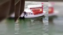 Haliç Köprüsü'nde metroya giden kadın denize düştü!