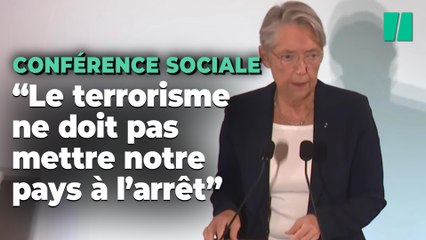 Borne ouvre sa conférence sociale sur les salaires par un hommage aux victimes d'Arras