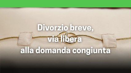 Divorzio breve, via libera alla domanda congiunta