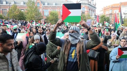 Une manifestation en faveur de la Palestine a lieu à Bruxelles