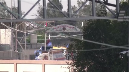 Camiones de combustible en el sur de la franja de Gaza