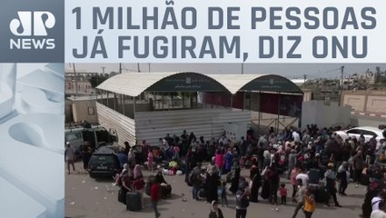 Moradores de Gaza fazem fila para tentar resgate na fronteira com o Egito