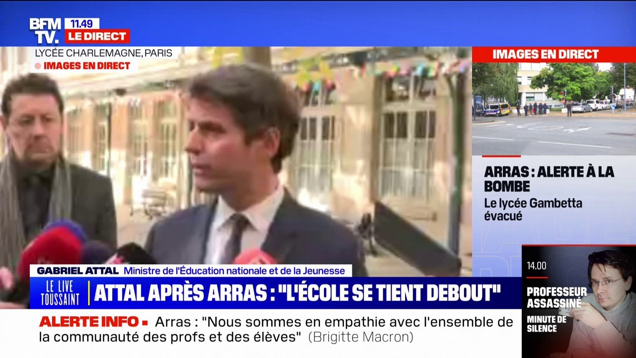 Gabriel Attal après l'attaque au couteau à Arras: "L'école se tient debout"