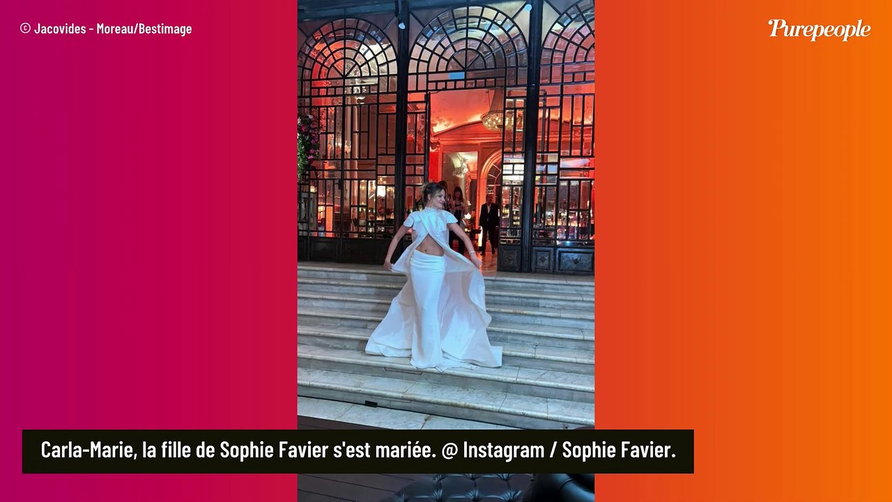 PHOTOS Sophie Favier : Sa fille Carla-Marie s'est mariée, splendide en robe originale au ventre à l'air