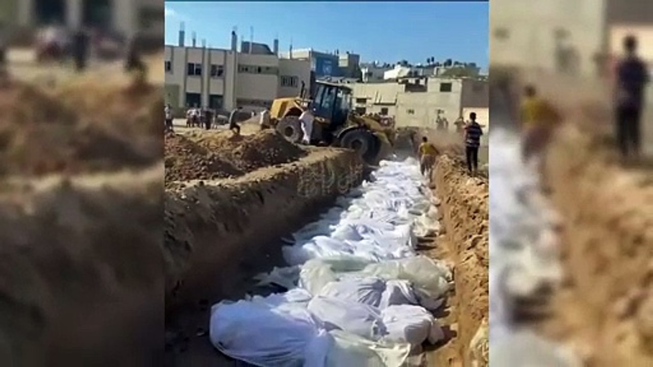 Les Palestiniens qui ont perdu la vie dans les attaques israéliennes sont enterrés dans des fosses communes