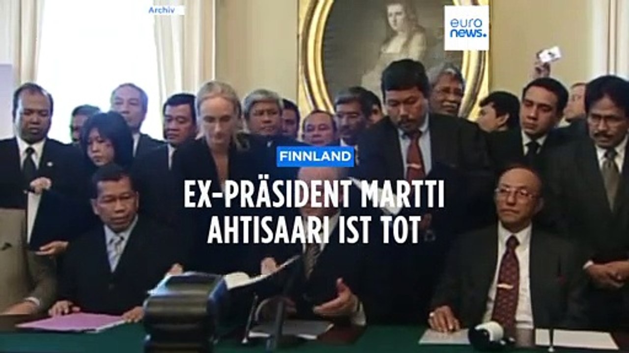 Finnischer Ex-Präsident und Friedensnobelpreisträger Ahtisaari ist tot