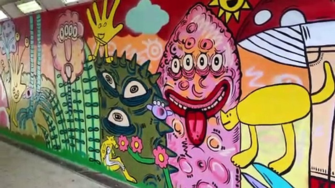 Mural at Chapel Path Underpass, off London Road, Bexhill, East Sussex