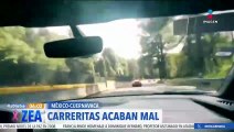 Carreritas acaban mal en la México-Cuernavaca