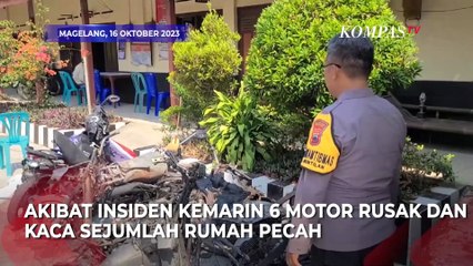 Penampakan Kerusakan yang Ditimbulkan dari Bentrokan 2 Kelompok Massa di Muntilan