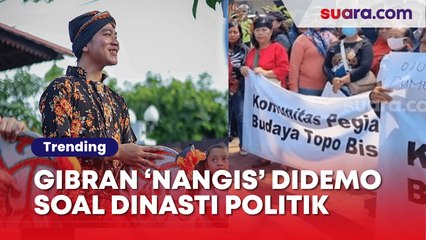 Gibran 'Nangis' Didemo soal Dinasti Politik, Jawaban Pendemonya Malah Bingung Sendiri