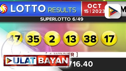 Lone winner, wagi ng higit P147M jackpot prize sa Super Lotto 6/49