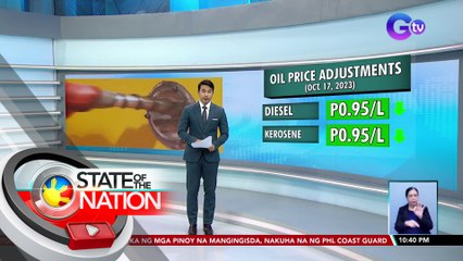 Presyo ng gasolina, tataas bukas; diesel at kerosene, bababa | SONA