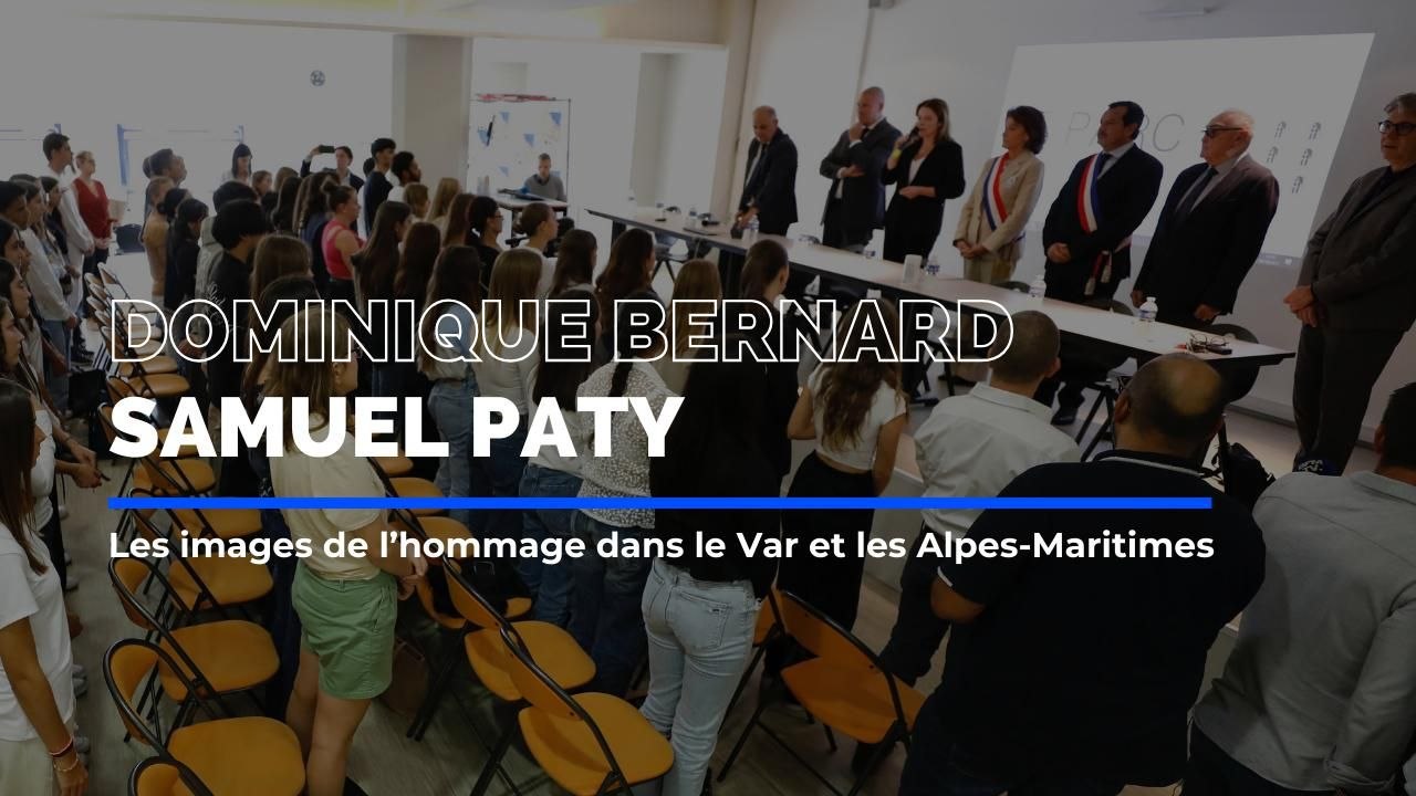 L'hommage à Samuel Paty et Dominique Bernard dans le Var et les Alpes-Maritimes