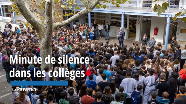 VIDEO. Une minute de silence observée au collège Gaston Defferre à Marseille