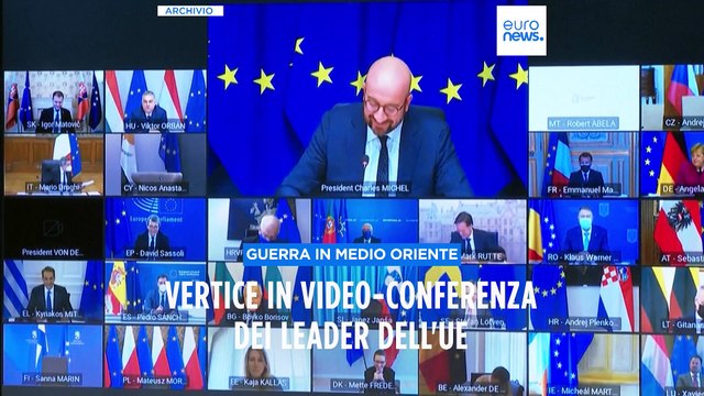 I leader dell'Ue si riuniranno in video-conferenza per discutere della guerra di Israele contro Hamas