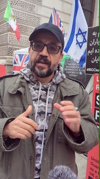 British-Iranian activist Vahid Beheshti said his protest camp outside the Foreign Office was attacked on Saturday