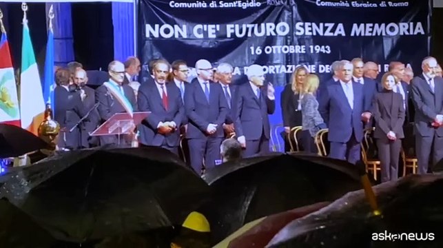 Ghetto Roma, Mattarella al Portico d'Ottavia con Governo e partiti