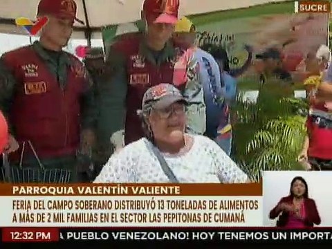 Sucre | Feria del Campo Soberano garantizó distribución de alimentos en la pqa. Valentín Valiente