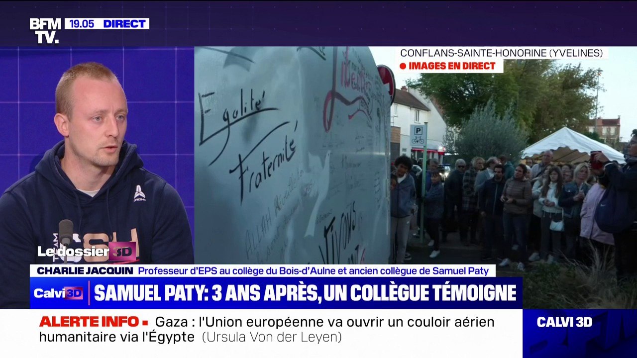"Au collège, on s'est dit «ça recommence»":  Charlie Jacquin, professeur d’EPS au collège du Bois-d’Aulne et ancien collègue de Samuel Paty, réagit à l'attaque contre Dominique Bernard à Arras